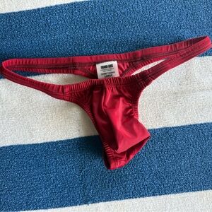 Men’s Red Swim Thong by Grand Axis
